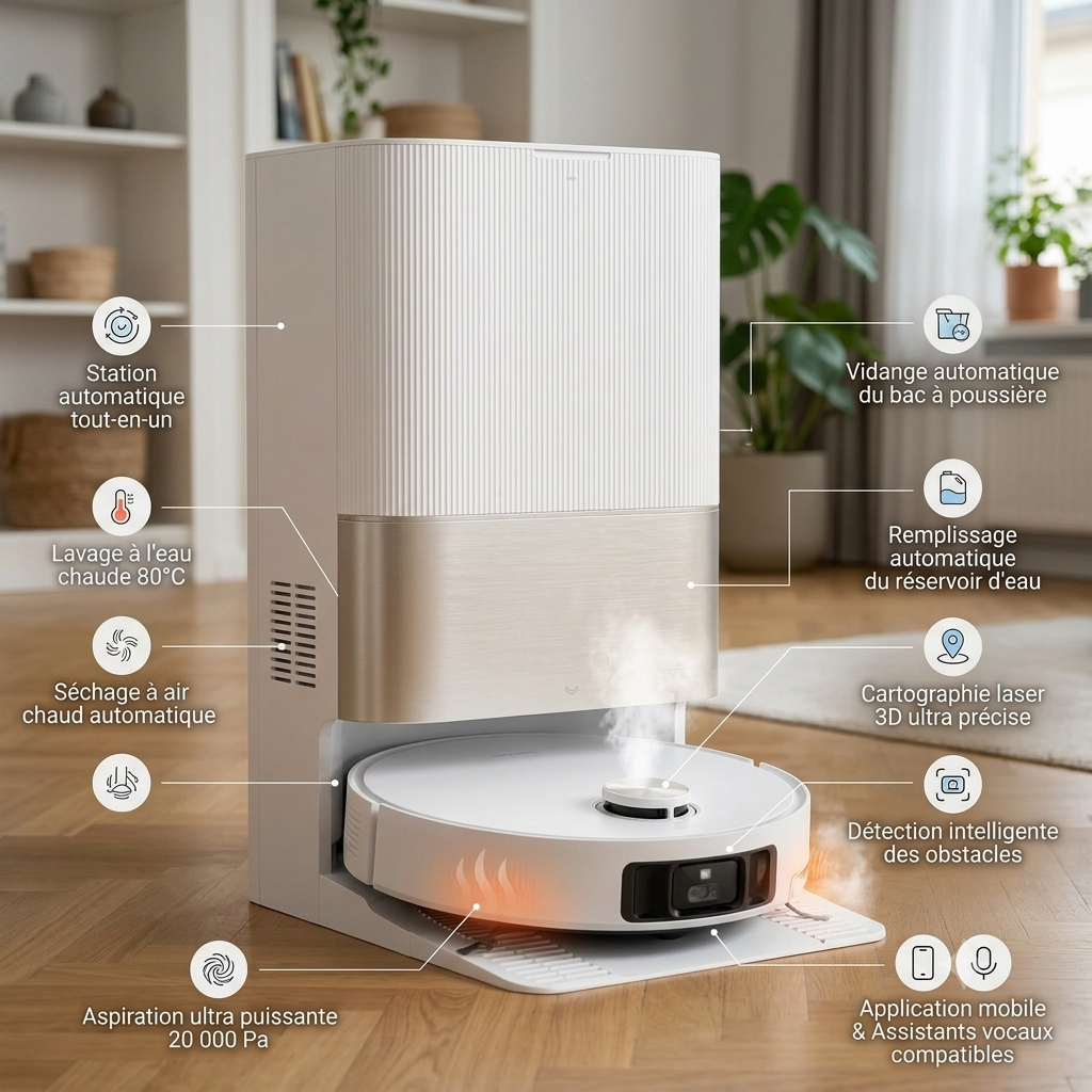 Robot Aspirateur Laveur X50 Ultra